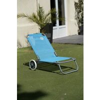 Chaise de plage avec roulettes O'Beach - Dimensions : 124 x 64 x 82 cm