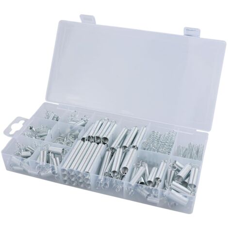 Surtido 200 Muelles Variados de Compresión y Extensión, Ideal para reparaciones, bricolaje, mecánica y uso industrial.