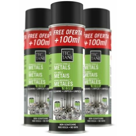 Pack 3 spray limpieza inox, inoxidables,metales, 500 ml