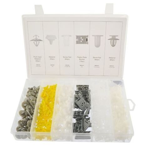 Surtido Grapas plastico, clips de plastico para carroceria Renault 300 pzs (1/2)