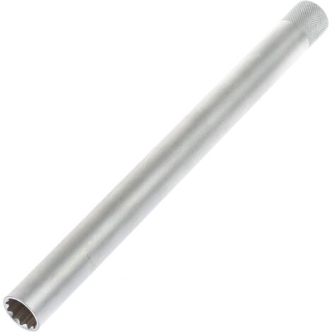 Llave de Vaso para Bujía 16 mm 12 Caras con Imán Extra Larga 250 mm para Carraca 3/8 ideal para talleres y automoción (1/3)