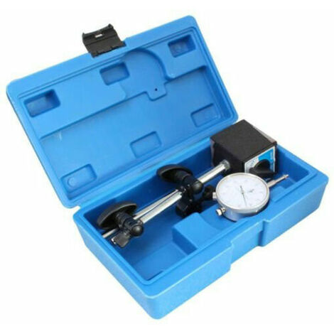 reloj comparador con base magnetica imantada con estuche de plastico