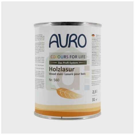 Lasure pour bois teintée en machine n°560 AURO, Incolore - (1/4)