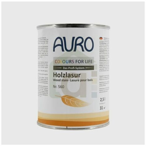 Lasure pour bois teintée en machine n°560 AURO, Teinte personnalisable -