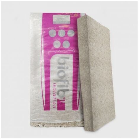 Panneau isolant BIOFIB TRIO en laine de coton, chanvre et lin, ép. 45mm - 1200 x 600mm, 14 panneaux = 10.08m²