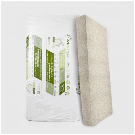 Panneau isolant biosourcé en fibres végétales ISOVEGETAL BUITEX, ép. 100mm - 1200 x 600mm