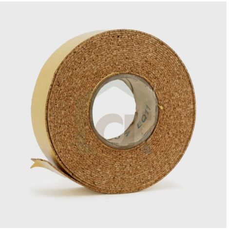 Bande résiliente autocollante en liège, ép. 2mm - l.50mm x L.10 mètres linéaires