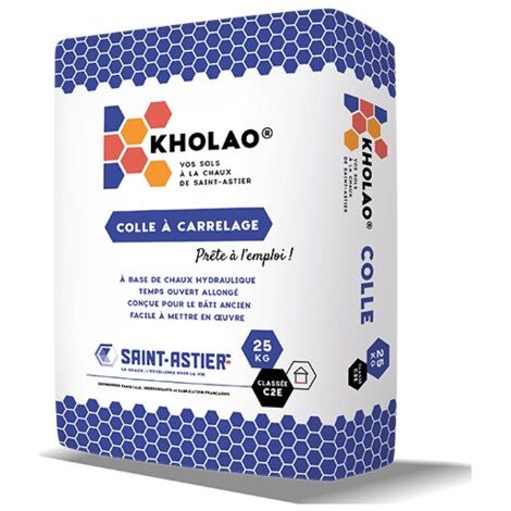 Mortier colle carrelage à la chaux KHOLAO® Saint-Astier,