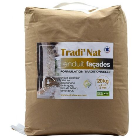 Enduit extérieur à la chaux Tradi'nat, ép. De 4mm à 20mm -