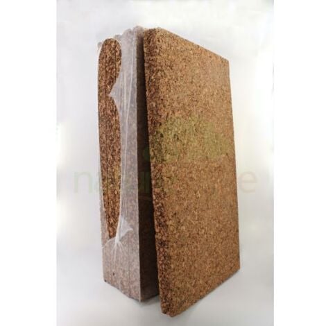 panneau de liège isolant poncé, ép. 60mm - 1000 x 500mm, 3 panneaux = 1.39m²