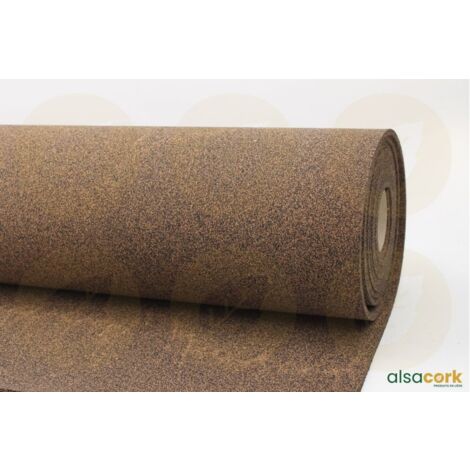 rouleau isolant souple en liège (50%) et caoutchouc (50%), ép. 8mm - 5m x 1m