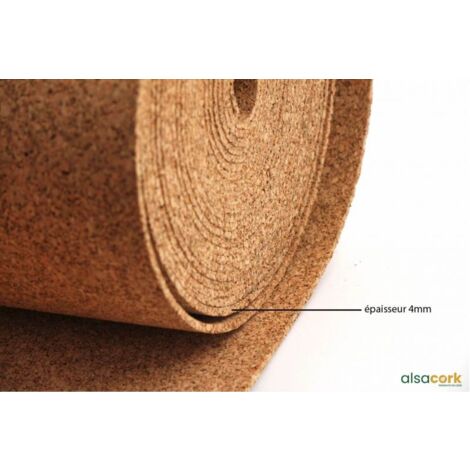 rouleau isolant souple en liège standard, ép. 4mm - 10m x 1m