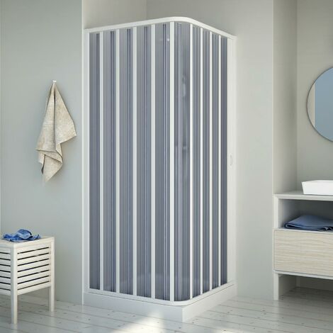 Mampara de ducha extensible de pvc h 185 mod. Energy Lateral 70x70 cm