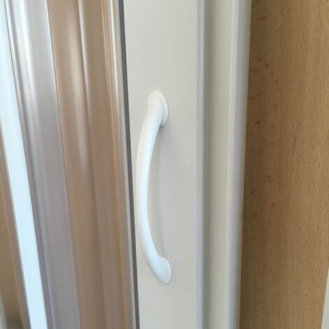 Puerta de ducha extensible de pvc h 185 mod. Aura Lateral 80 cm