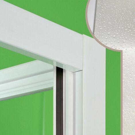 Puerta de ducha deslizante con apertura lateral de acrílico mod. Mercurio 100 cm