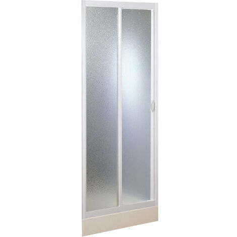 Puerta de ducha deslizante con apertura lateral de acrílico mod. Mercurio 140 cm