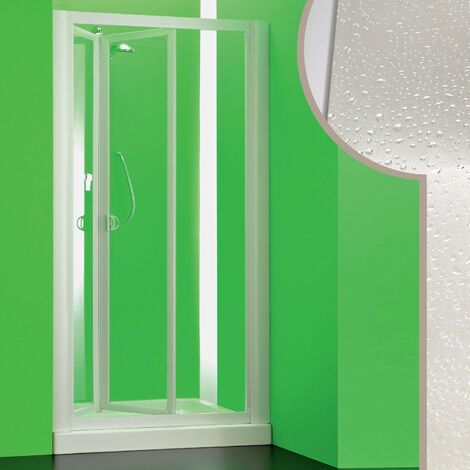 Puerta de ducha apertura plegable de acrílico h 185 cm mod. Saturno 70 cm