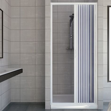 Puerta de ducha de pvc h 185 cm mod. Vergine 80 cm apertura lateral