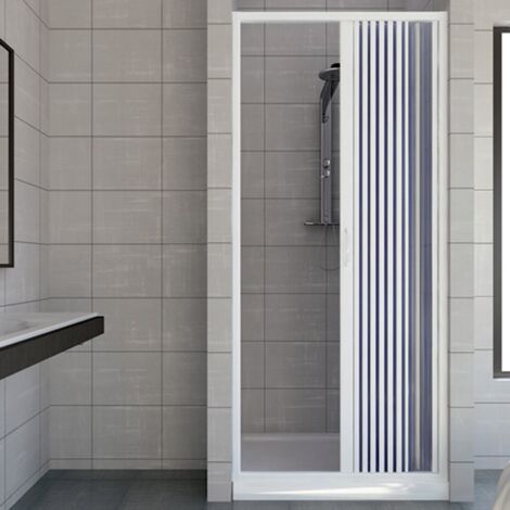 Puerta de ducha de pvc h 185 cm mod. Vergine 140 cm apertura lateral