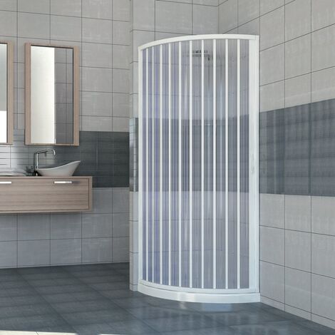 Mampara de ducha de pvc h 185 cm mod. Scorpione 80x80 apertura lateral