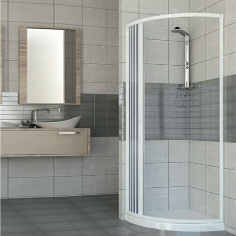 Mampara de ducha de pvc h 185 cm mod. Scorpione 80x80 apertura lateral