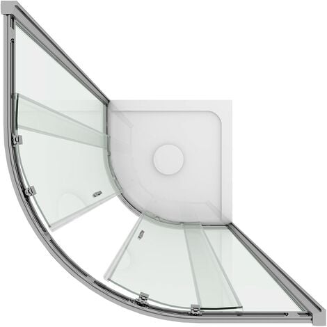 Mampara de ducha 90x90 CM H198 Vidrio Transparente mod. Evolution