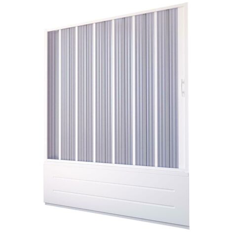 Sopravasca paratia in pvc a soffietto 170 cm bianco laterale h 150 cm mod. Flex