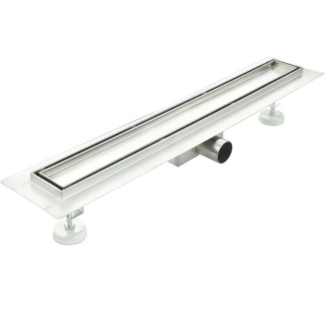 Canaleta ducha de desagüe a ras de suelo alicatable de acero inox mod. Tile 110 cm