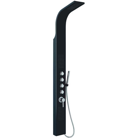 Columna de ducha 15,5x166,5x46,5 cm mod. Danubio de aluminio negro