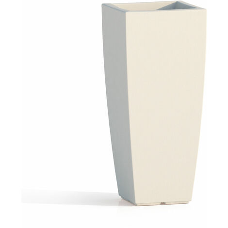 Vaso de polímero Monacis Stilo Square Hielo - cm 33 x 33 - h 70 cm.