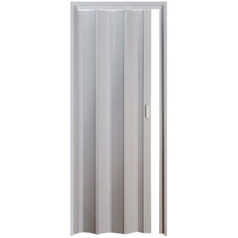 Puerta plegable de interior en kit de PVC mod. Simona Gris 82x220 cm