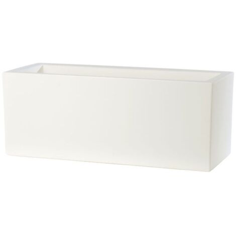 Jardinera rectangular blanco 60x24,5 cm h 24,5 mod. Schio cassa