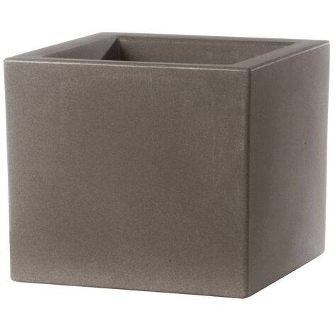 Maceta cuadrada capuchino 50x50 cm h 50 mod. Schio cubo