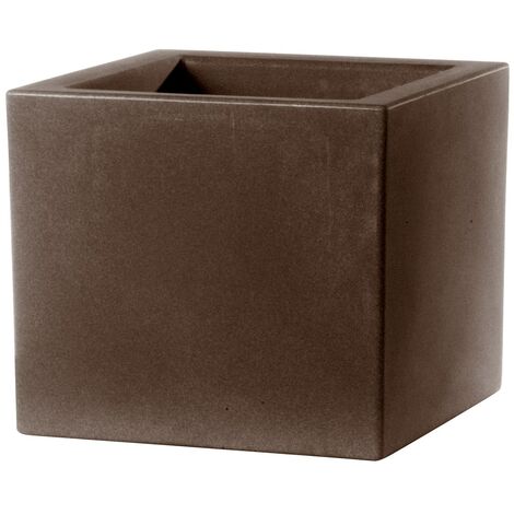 Maceta cuadrada bronzo 58x58 cm h 58 mod. Schio cubo