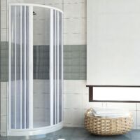 Acquario con Apertura Central RL Mampara de Ducha 70x100 CM Rectangular de PVC Mod