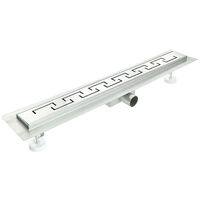 Canaleta de ducha canaleta de desagüe a ras de suelo de acero inox mod. Doric 120 cm