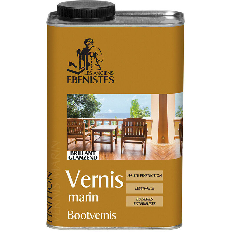 Les Ebenistes - Vernis Bois Brillant Chêne Foncé, 250 ml
