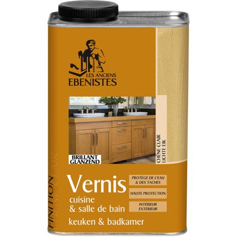 Vernis cuisine et salle de bain 1L chêne clair   - Les anciens ébénistes