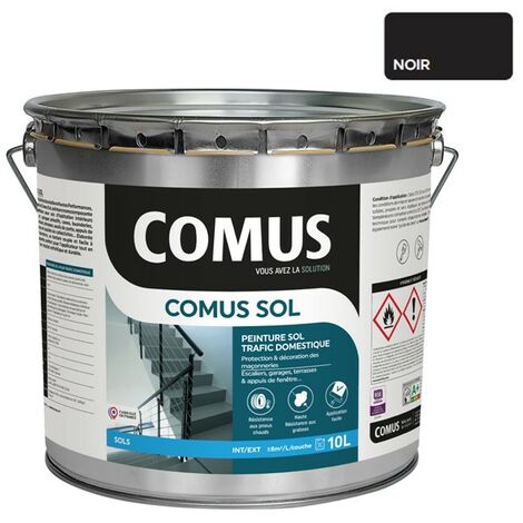 COMUS SOL NOIR 10L Peinture pour sols intérieurs et extérieurs. trafic domestique