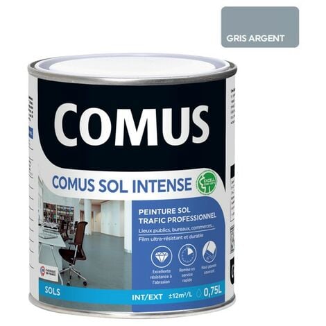 COMUS SOL INTENSE GRIS ARGENT  0.75L Peinture sols intérieurs et extérieurs. trafic intense/professionnel