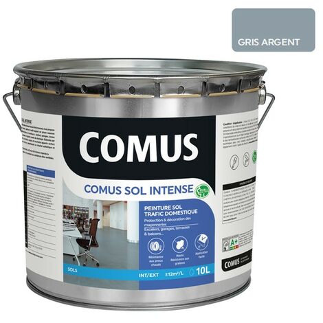 COMUS SOL INTENSE GRIS ARGENT 10L Peinture sols intérieurs et extérieurs. trafic intense/professionnel