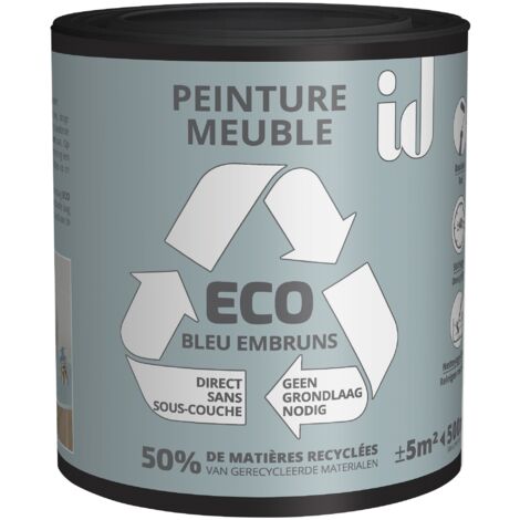 Peinture ECO  pour boiseries et meubles - Bleu embruns 500ml - ID PARIS (1/3)