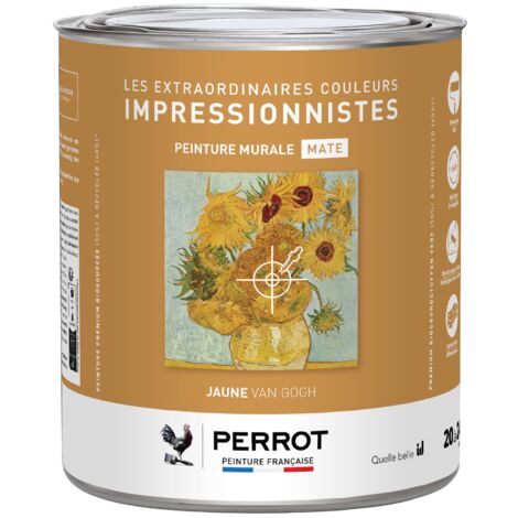 PEINTURE MURALE MATE JAUNE VAN GOGH 2L  - PERROT (1/3)