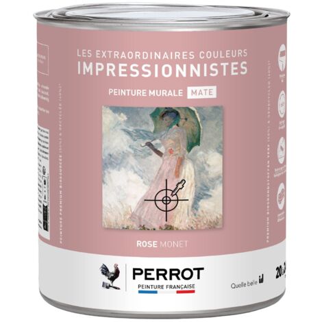 PEINTURE MURALE MATE ROSE MONET  2L - PERROT (1/3)