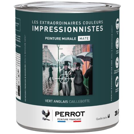 PEINTURE MURALE MATE VERT ANGLAIS CAILLEBOTTE 2L - PERROT (1/3)