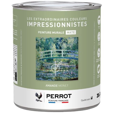 PEINTURE MURALE MATE AMANDE MONET 2L - PERROT (1/3)