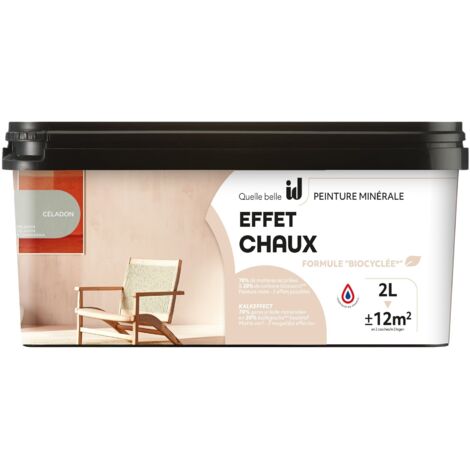 PEINTURE MINÉRALE EFFET CHAUX CELADON 2L - ID PARIS (1/3)