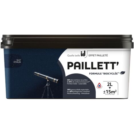 Peinture de finition mate paillettée PAILLETT 2L  NUIT ETOILE - ID Paris