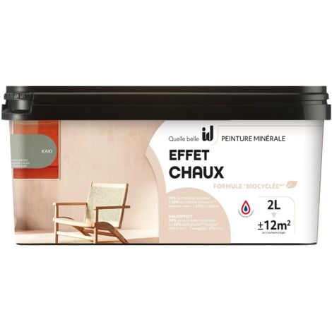 PEINTURE MINÉRALE EFFET CHAUX CHAUX KAKI 2L - ID PARIS