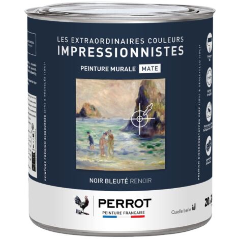 PEINTURE MURALE MATE NOIR BLEUTE RENOIR 500ML - PERROT (1/3)